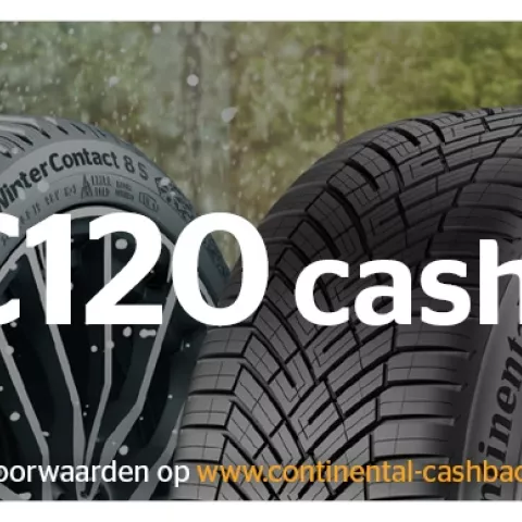 Tot €120 cashback Continental