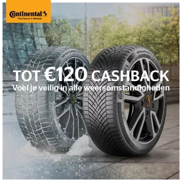 Tot €120 cashback Continental