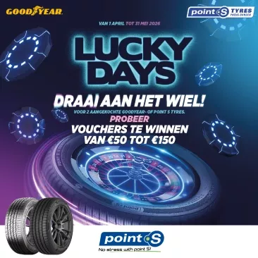 Lucky Days Point S Goodyear draai aan het wiel